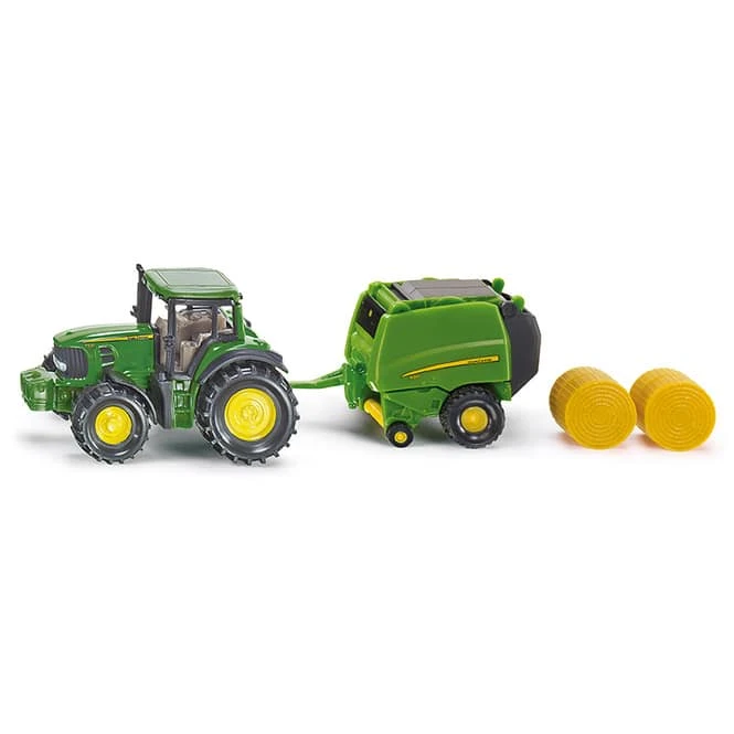 Siku Super 1665 - John Deere Traktor Mit Ballenpresse 1 Siku Super 1665 - John Deere Traktor Mit Ballenpresse