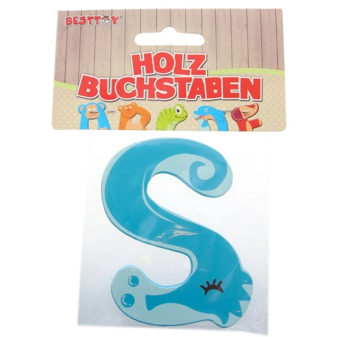 Besttoy - Holzbuchstabe - S - Blau 1 Besttoy - Holzbuchstabe - S - Blau