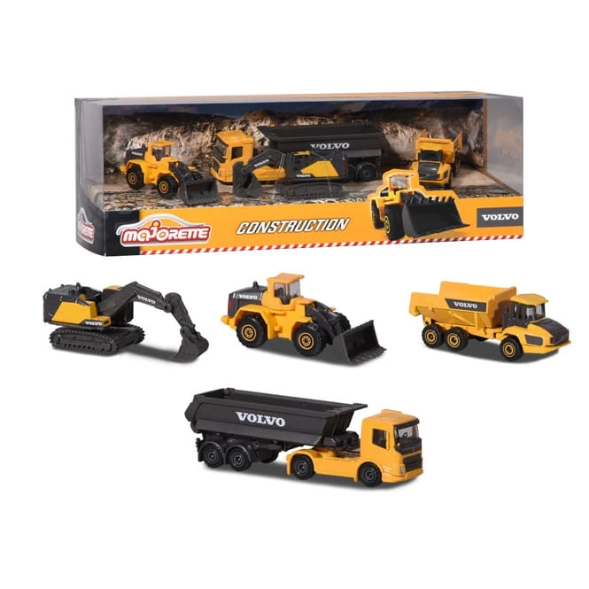 Majorette - Volvo Baufahrzeuge - 4er Set 1 Majorette - Volvo Baufahrzeuge - 4er Set